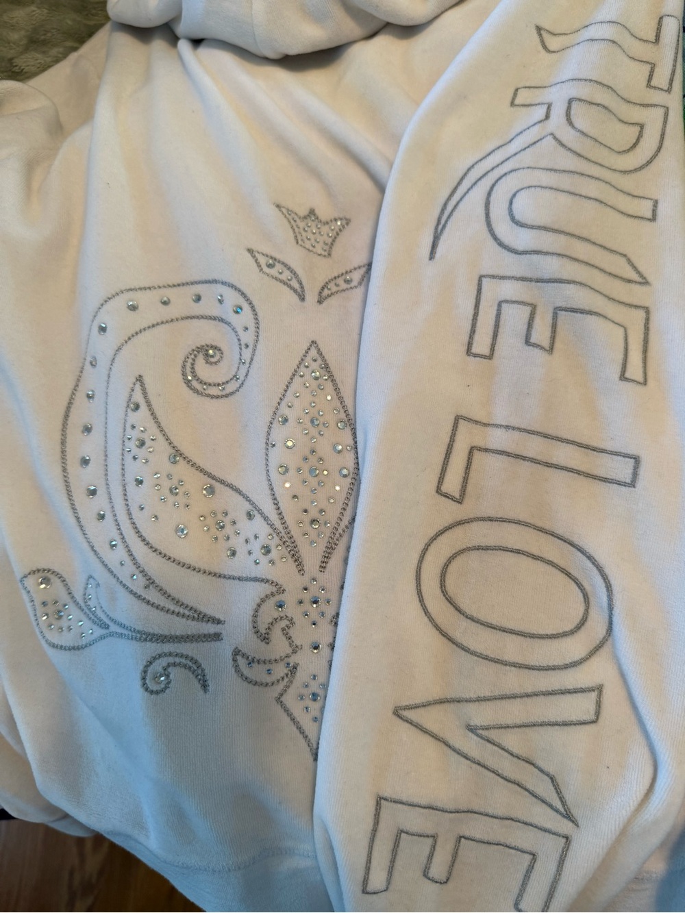 Disney Frozen Hoodie in Cream with Gray Logo - Picture 6 of 6